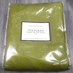 NWT Pottery Barn Textured Fabric by the Yard Tissu 5 Yds 100% Linen Olive Green
